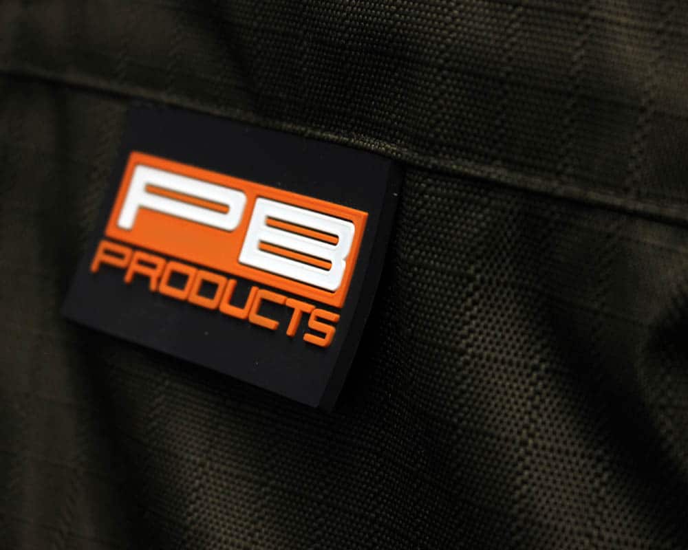 PB Products Carp Suit, rubber logo label