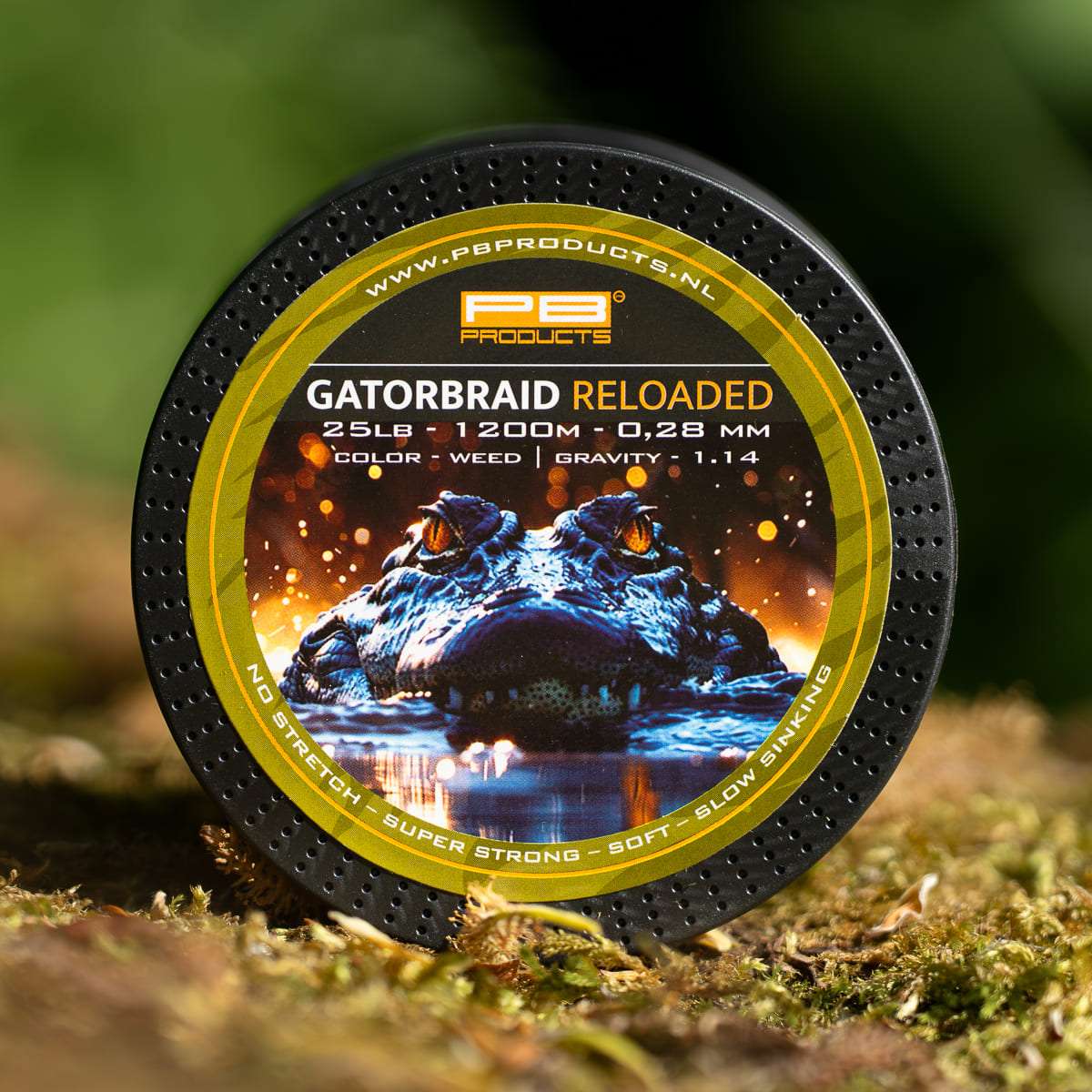 PB Products Gator Braid Reloaded braided mainline, 0.28 mm 25 lb