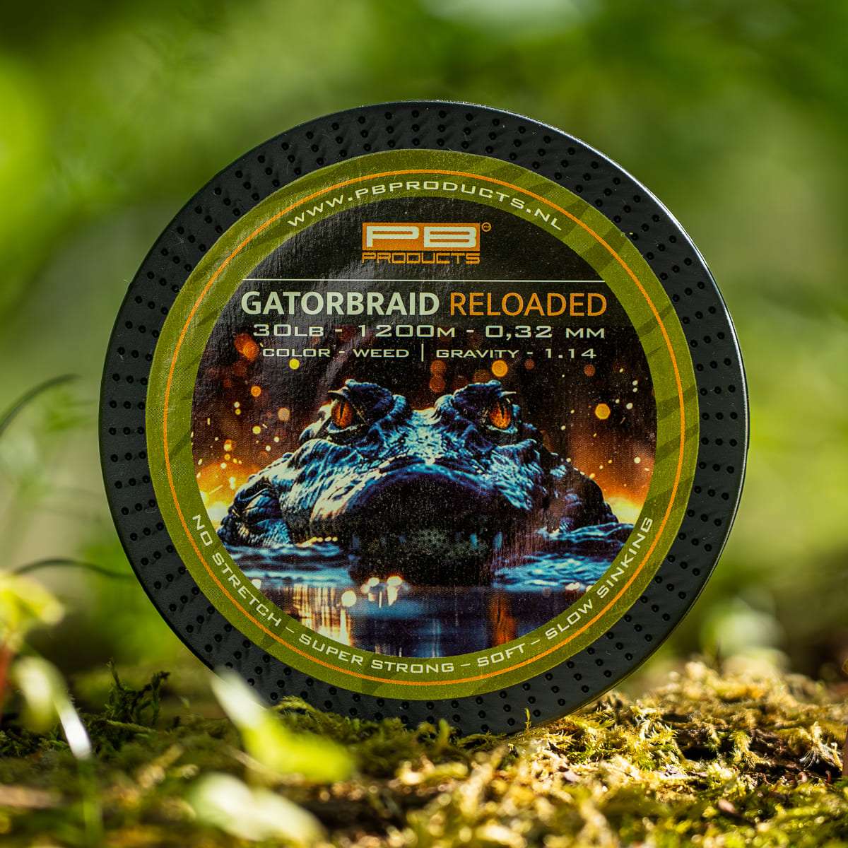 PB Products Gator Braid Reloaded braided mainline, 0.32 mm 30 lb