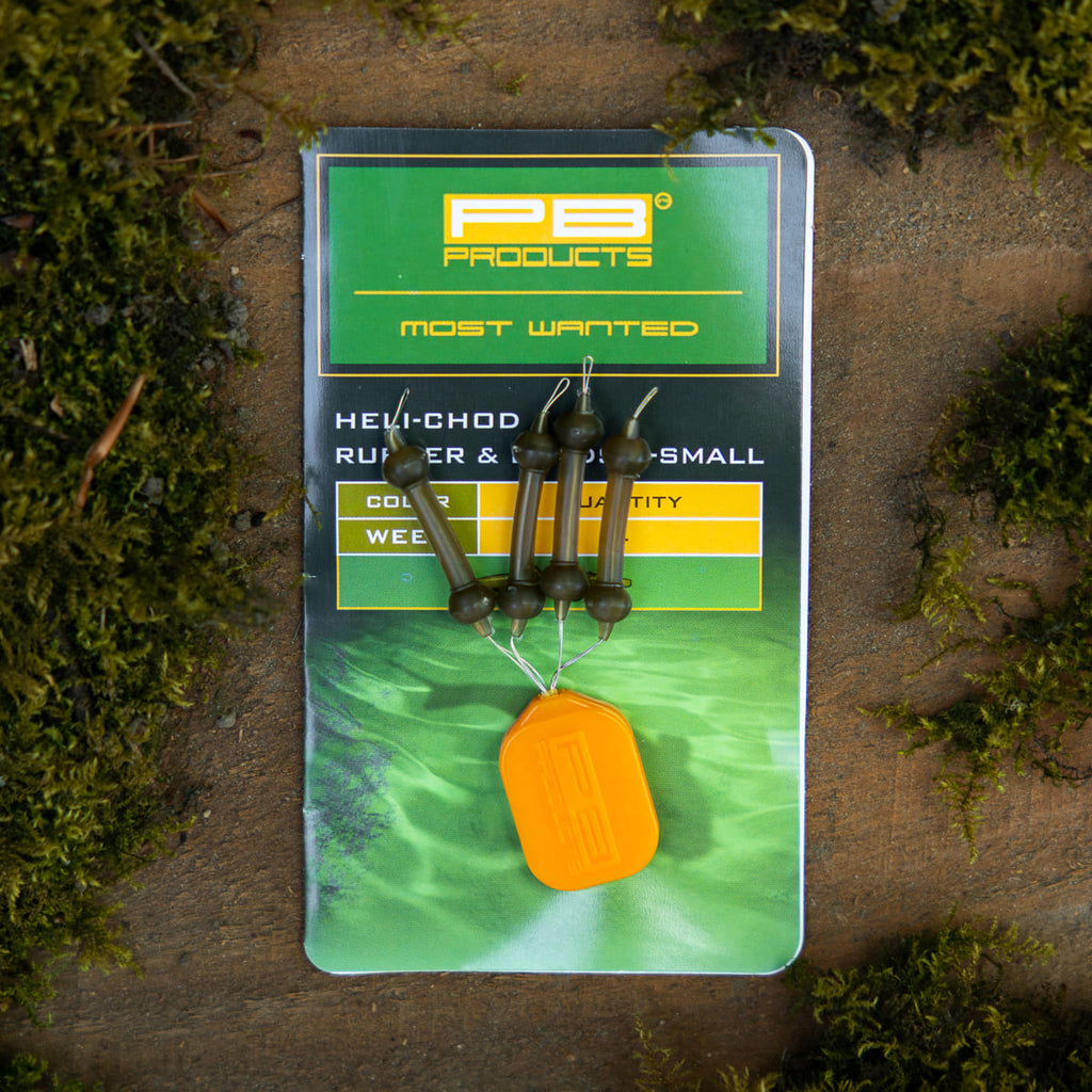 PB Products Heli-Chod X-small rubber and beads in Weed, package