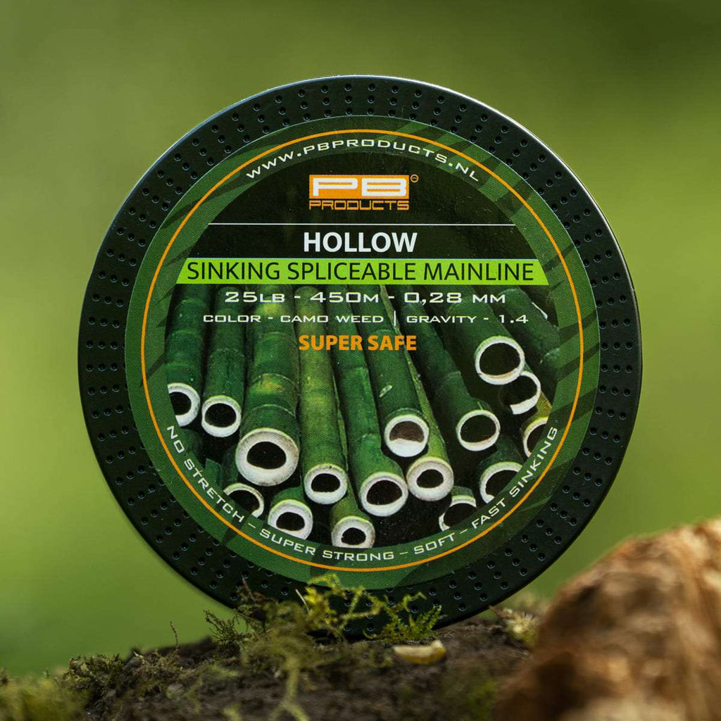 PB Products Hollow Braid spliceable camo weed braided mainline, 25 lb 450 m