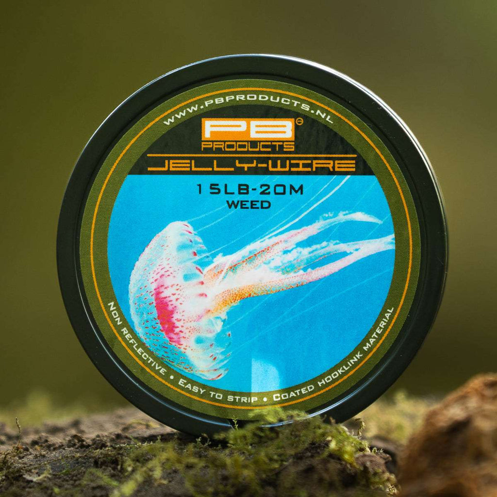 PB Products Jelly Wire hooklink, 15 lb in Weed