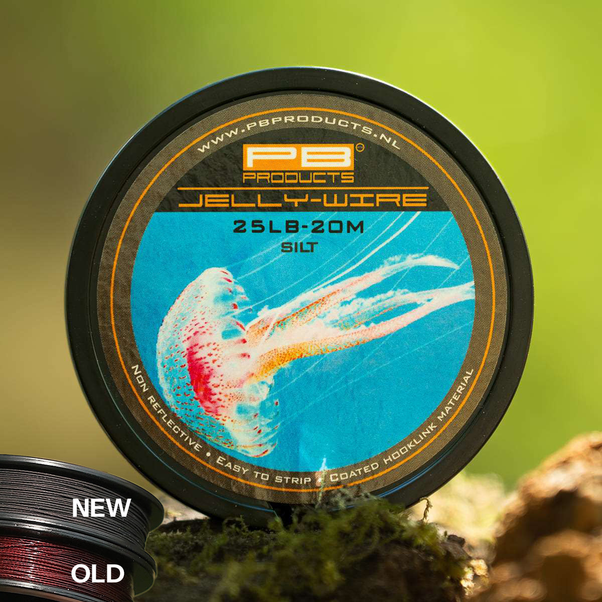 PB Products Jelly Wire hooklink, 25 lb in Silt
