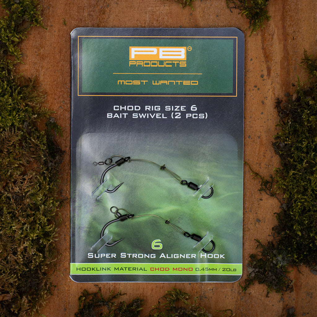 PB Products Chod rig with bait swivel, size 6