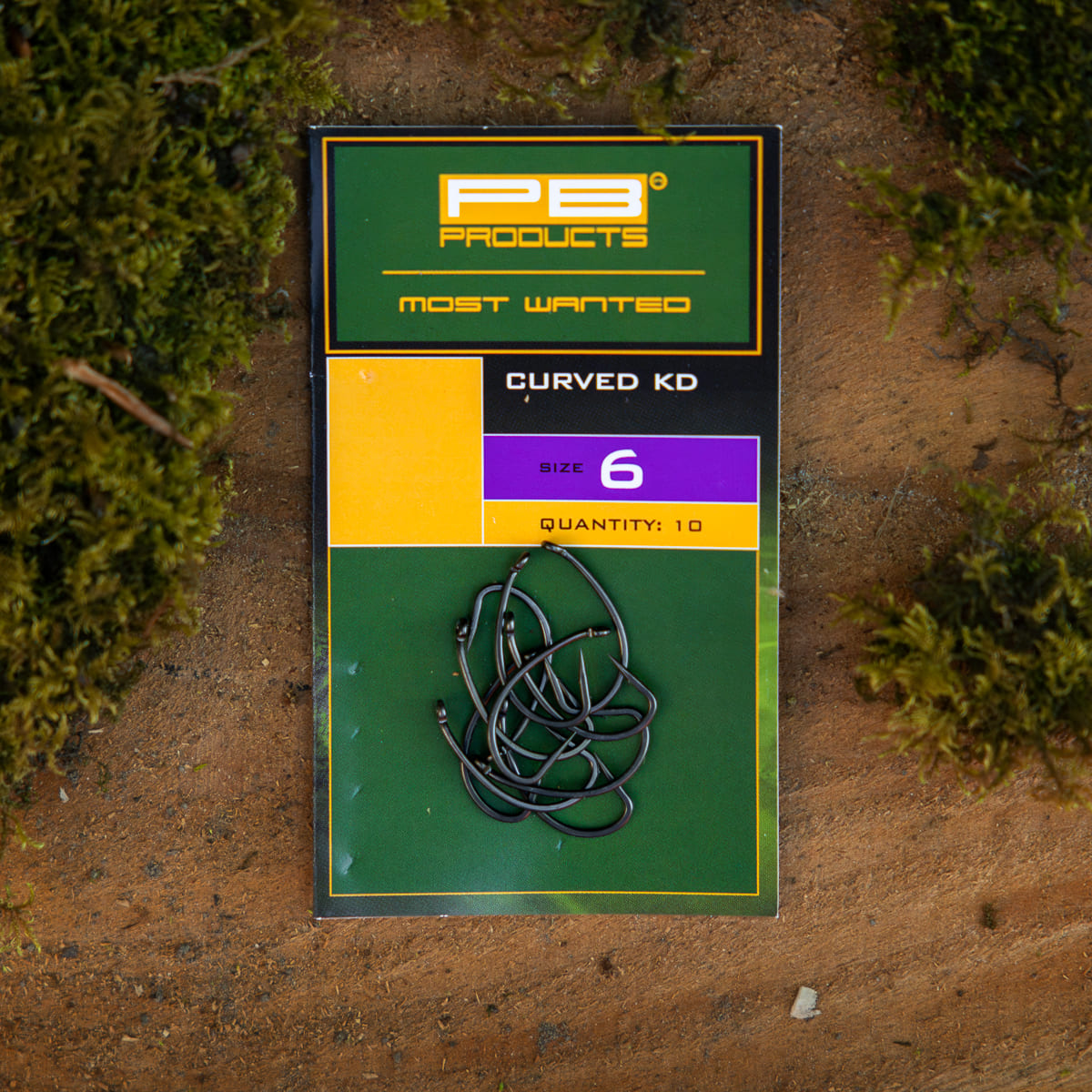 PB Products Curved KD hook, size 6, package