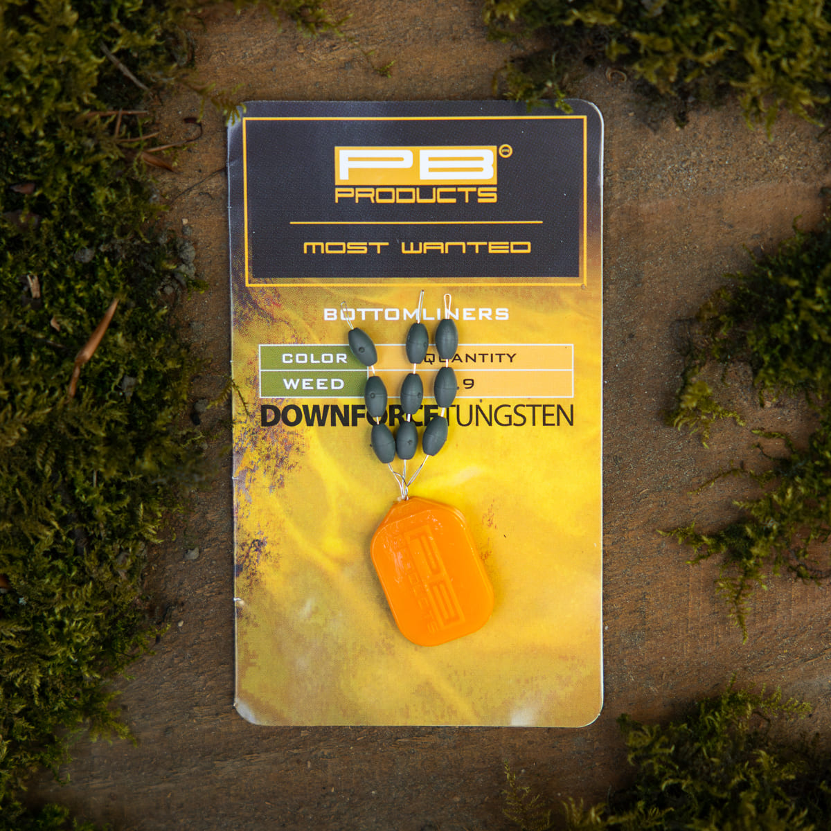 PB Products Downforce Tungsten Bottomliners in Weed, package