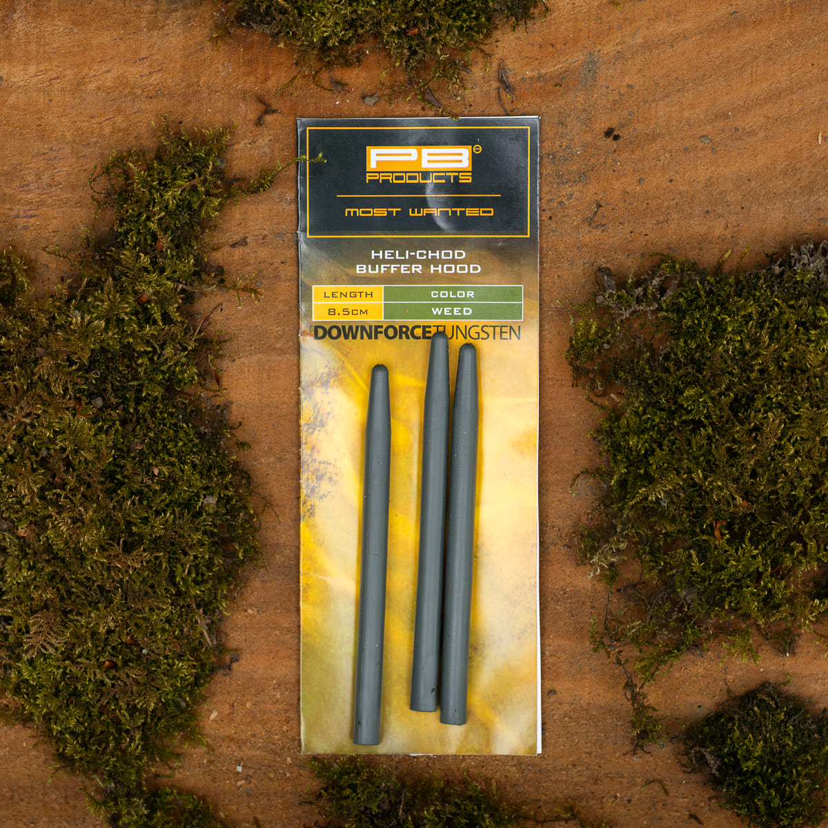 PB Products Downforce Tungsten Heli-Chod Buffer Hoods, package