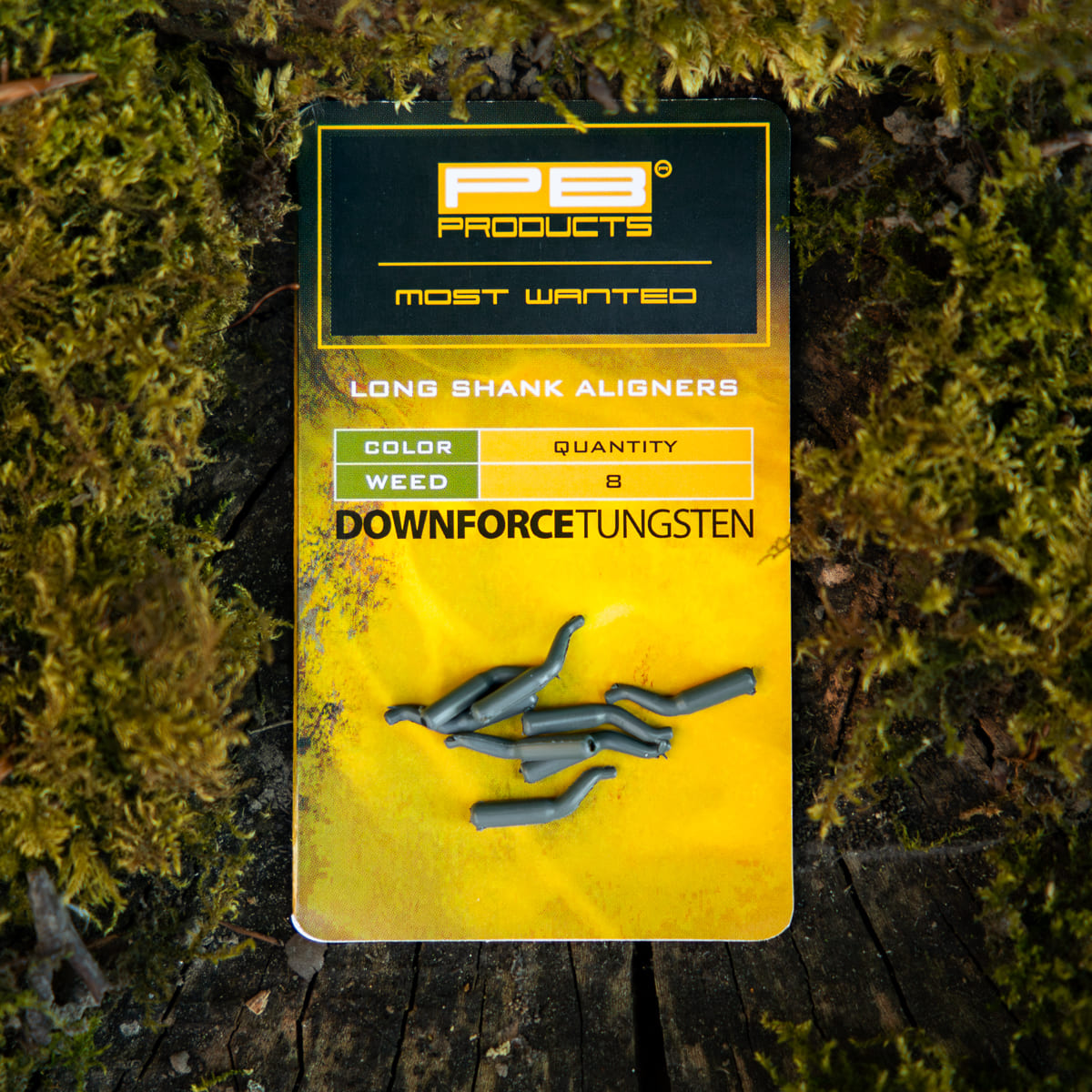 PB Products Downforce Tungsten Long Shank aligners in Weed, package
