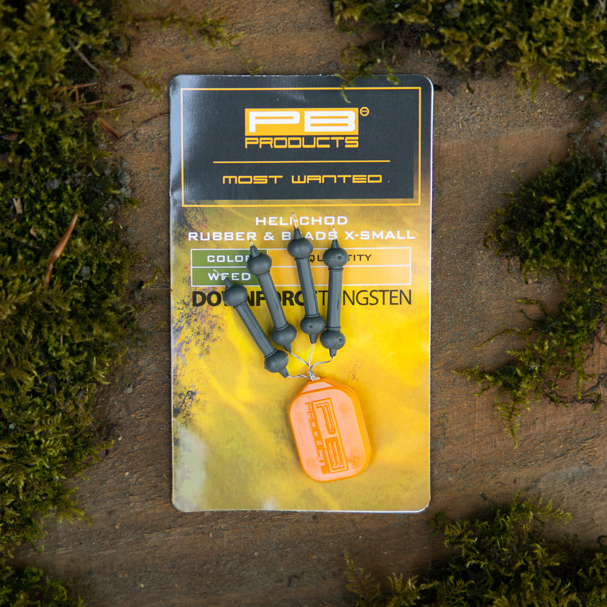 PB Products Downforce Tungsten X-small Heli-Chod rubber and beads in Silt, product