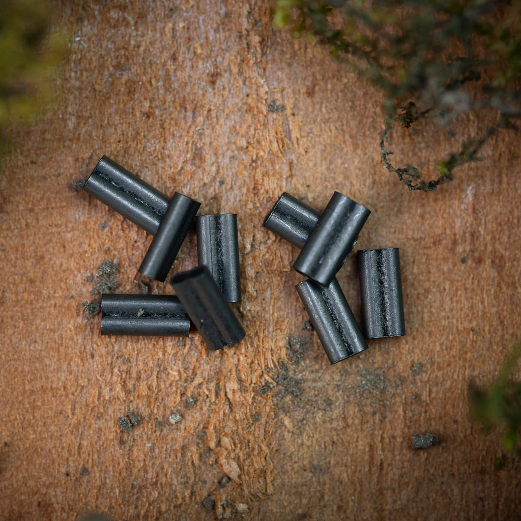 PB Products Double Barrel crimps, dull black 5 mm