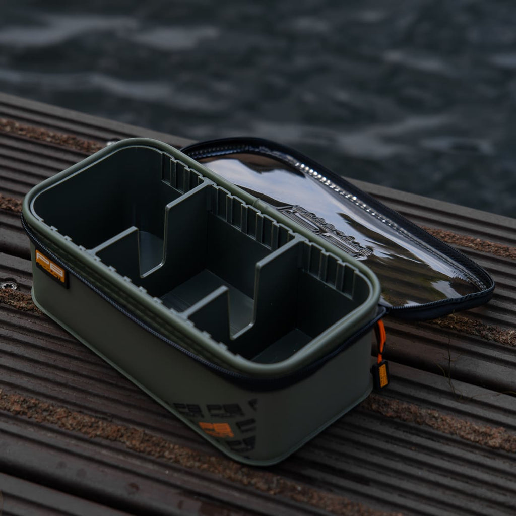 PB Products EVA H2O proof end tackle BaX, 3 compartments, side view