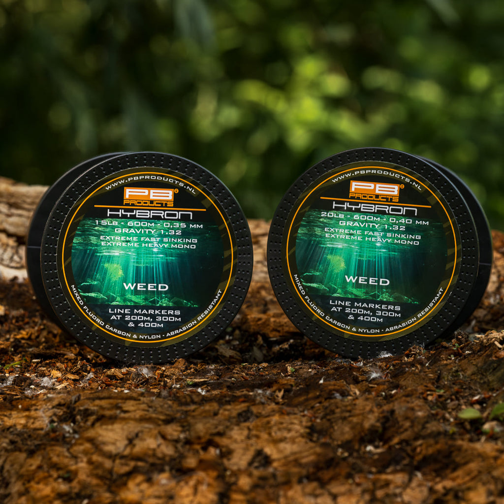 PB Products Hybron Weed monofilament mainline, two spool range