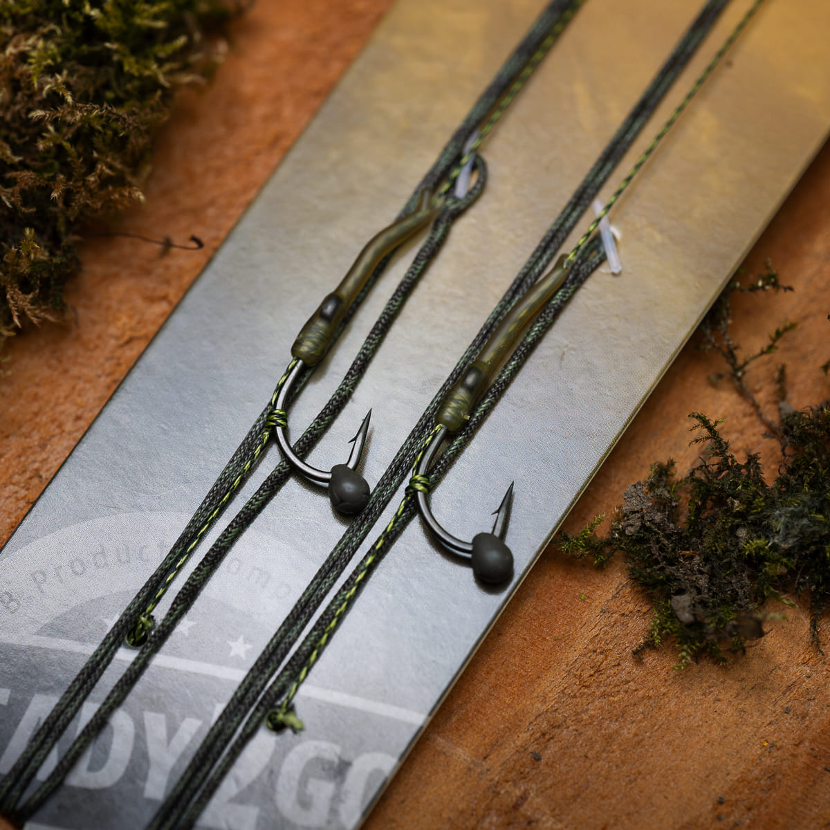 PB Products R2G Silk Ray inline leader with Shot on the Hook rig, size 6, side view