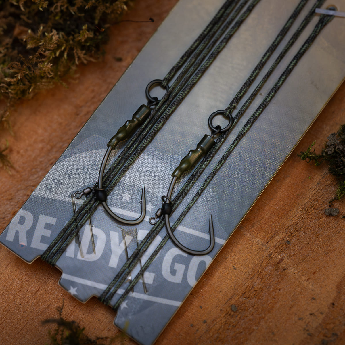 PB Products R2G Silk Ray clip leader with Ronnie soft rig, size 2, side view