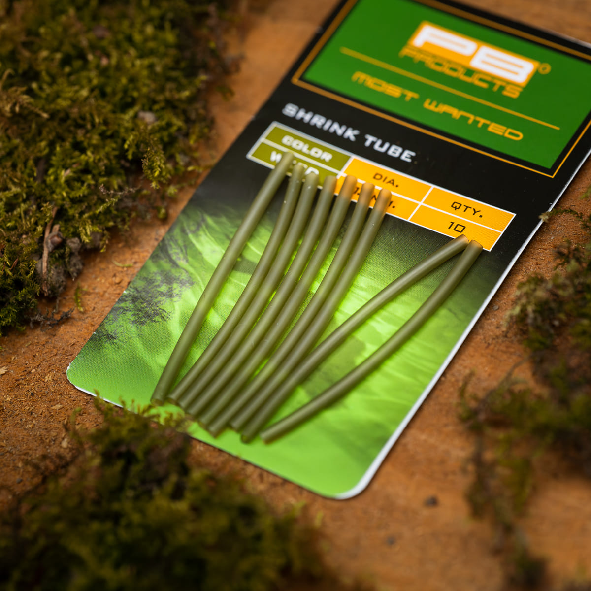 PB Products Shrink Tube, 1.6 mm in Weed, side view