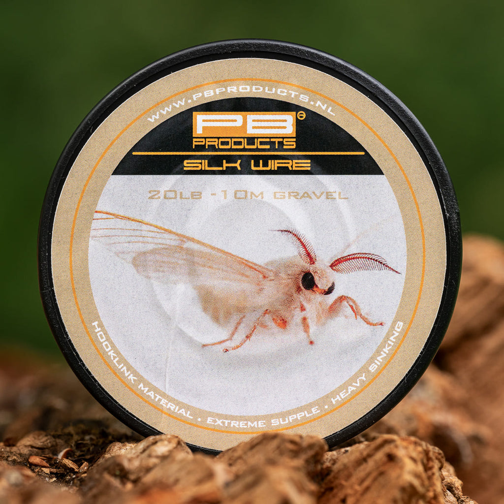 PB Products Silk Wire hooklink, 20 lb in Gravel