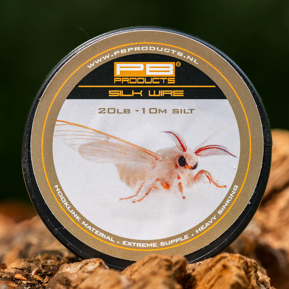 PB Products Silk Wire hooklink, 20 lb in Silt