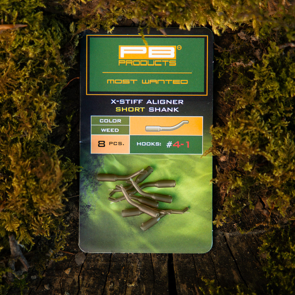 PB Products X-Stiff Short Shank aligner in Weed, size 1 to 4, package