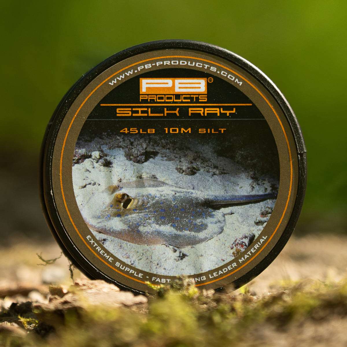 PB Products Silk Ray leader, 45 lb in Silt