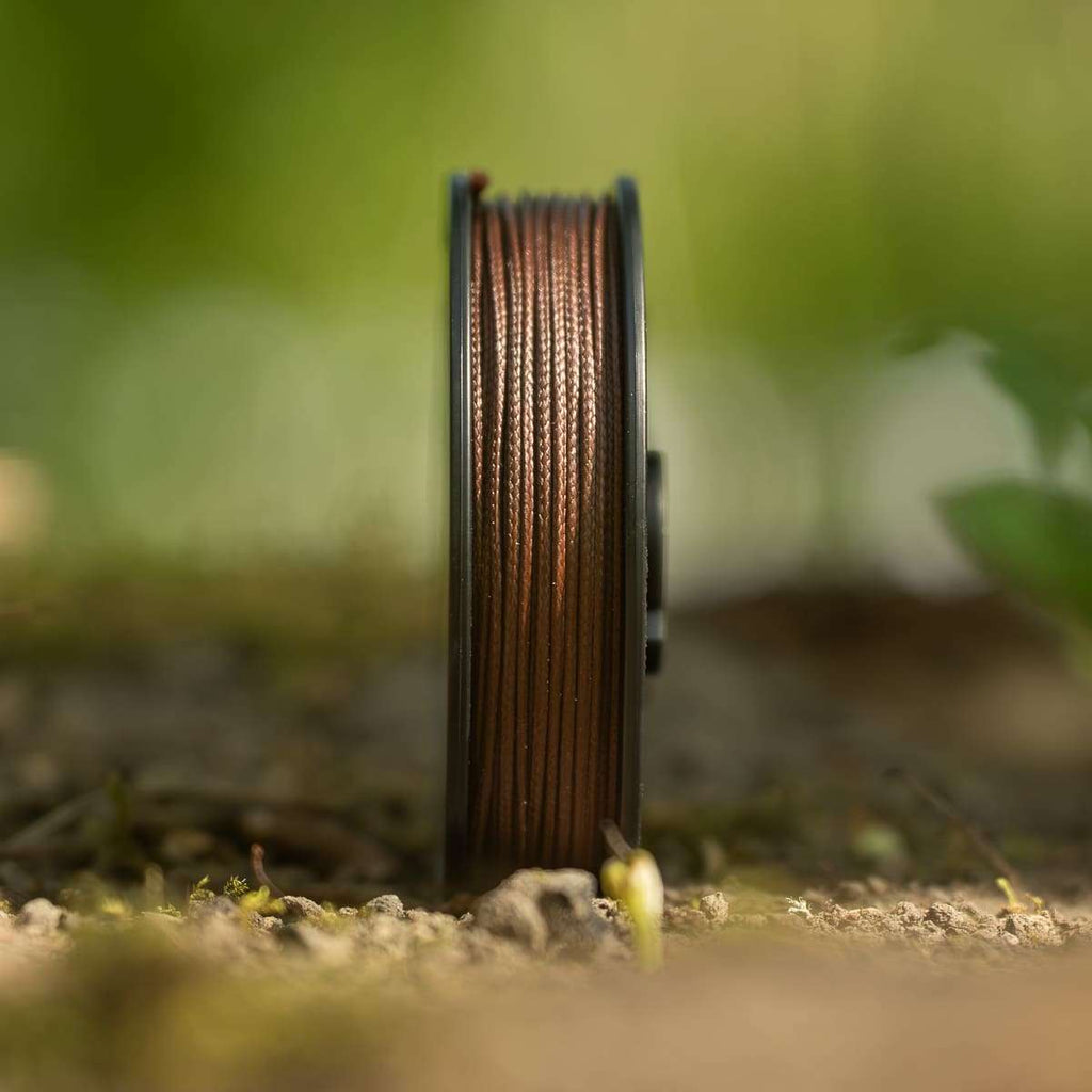 PB Products Stretch Attack shock leader in Silt, side view