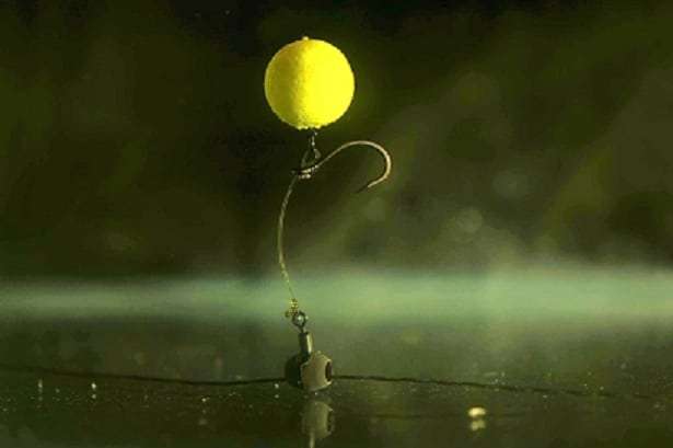 PB Products Downforce Tungsten Sliding Naked Chod bead and ring swivel, in use
